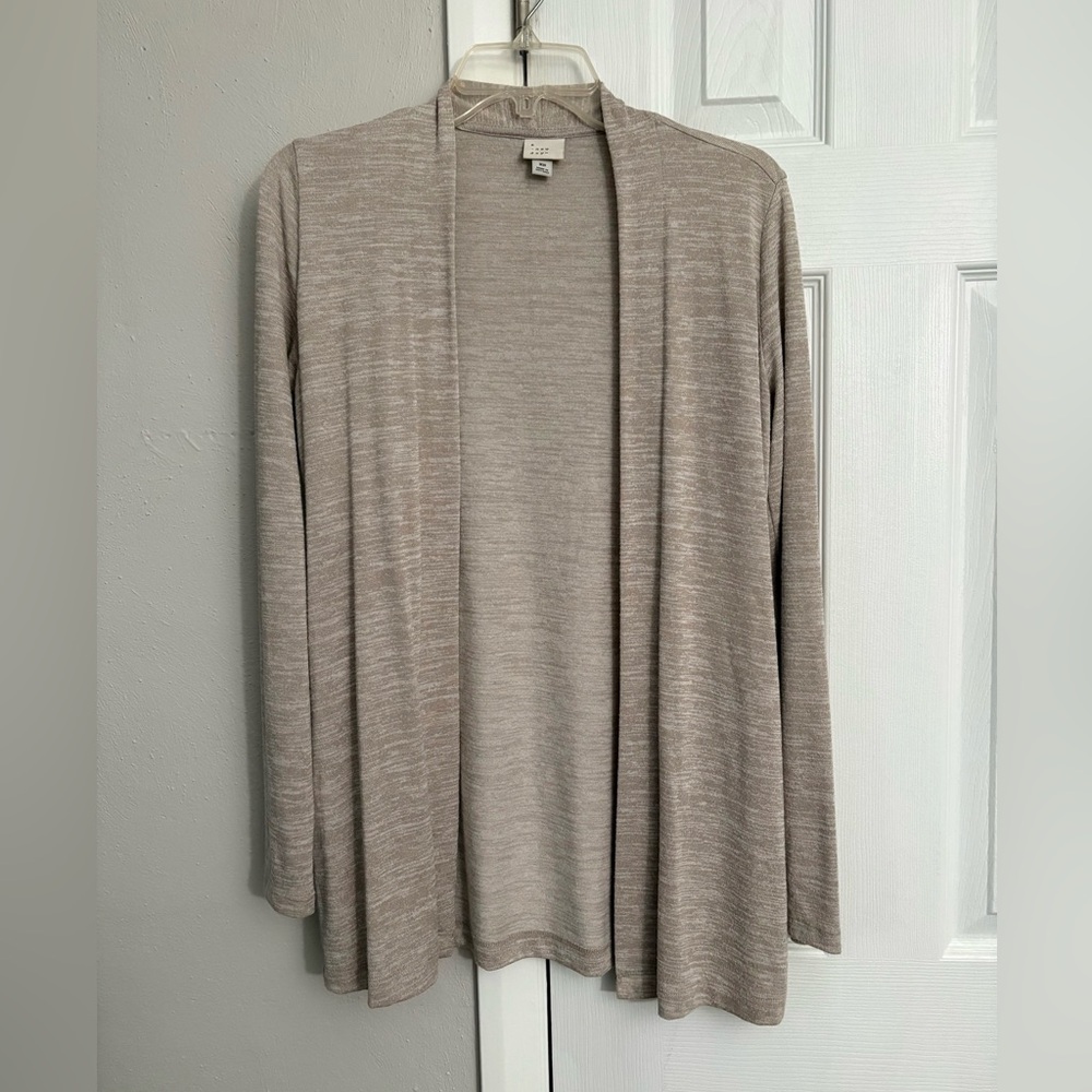 a new day Women's Open Front Cardigan - Tan / Greige